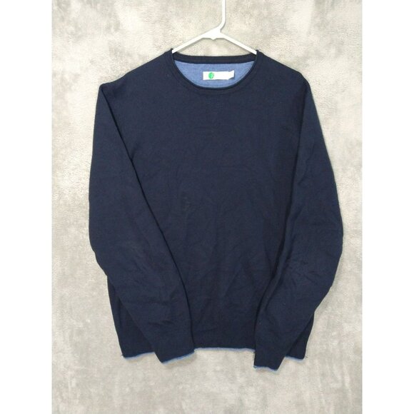 Boden Sweater Mens Large Blue Crew Neck Long Sleeve Stretch Pull Over Cotton - Picture 1 of 7